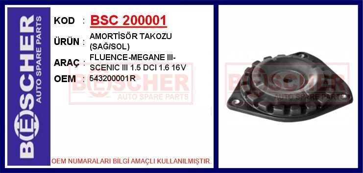 Amortisör Takozu Sağ/Sol Fluence-Megane Iıı-Scenıc Iıı 1.5 Dcı 1.6 16V BSC 200001