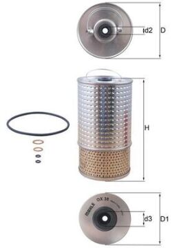 Yag Fıltresı Mercedes Om601 Om602 Om603 W201 W202 W124 W140 MAHLE OX38D