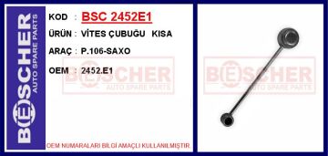 Vites Çubuğu Kısa P.106-Saxo BSC 2452E1