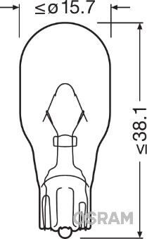Ampul W16w Stop Dipsiz - Sarı - OSRAM 921NA