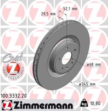Ön Fren Aynası Havalı Q5 2.0 Tfsı/2.0 Tdı/3.0 Tdı/3.2 Fsı 08- A5 S5 Quattro 07- A4 S4 Quattro 08- 986479590-Df6014s ZIMMERMANN 100.3332.20