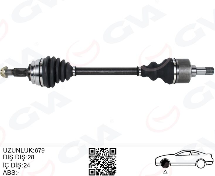 Komple Aks Sol P308 14>21 1.2 Vtı-1.6 Bluehdı Rıfter 1.5-1.6 Hdı-Bluehdı Astra L 21>1.2 Eb2 Combo E 18> 1.2 Eb2-1.5D Partner-Berlıngo 18> 1.5-1.6 Bluehdı Mekanik Vites 28X24x680 GVA 4445127