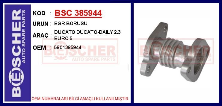 Egr Dönüşüm Borusu Ducato-Boxer-Daıly 2.3 Mjt Euro5 BSC 385944