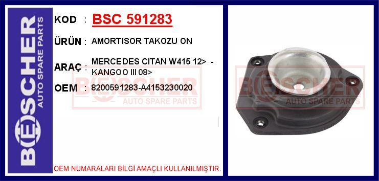Amortısor Kule Takozu On Mercedes Cıtan W415 12> . Renault Kangoo Iıı 08> BSC 591283