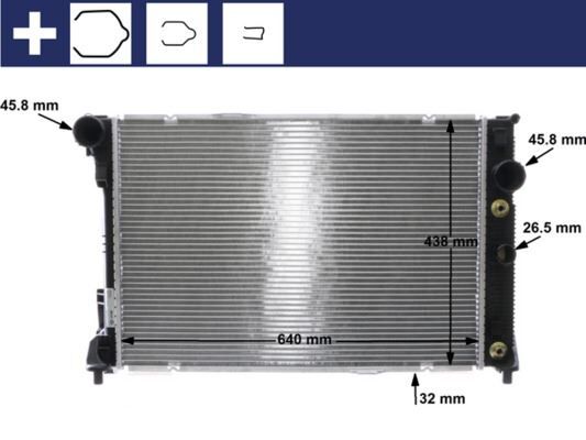 Motor Su Radyatoru Mercedes W204 S204 C204 C218 X218 W212 S212 C207 A207 X204 MAHLE CR1176000S
