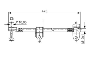 Fren Hortumu Ön Sol Ford Transit 01> Uzunluk: 463Mm BOSCH 1987481045