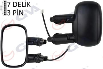 Dış Dikiz Aynası Sol Elektrikli Astarlı Fıat Doblo 00>10 Konveks 3 Fiş GVA 1029111