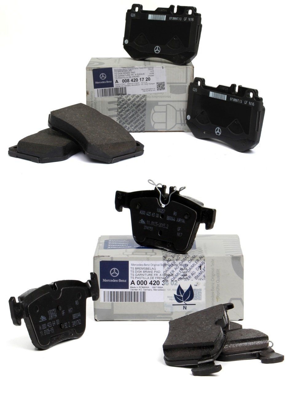 Mercedes W205 Kasa C200 Ön Arka Fren Balata Takımı Set Orijinal Mercedes Marka A0004209703 - A0004209403 - F0300001