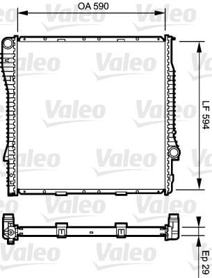 Motor Su Radyatoru Bmw M54 M57 E53 VALEO 734896