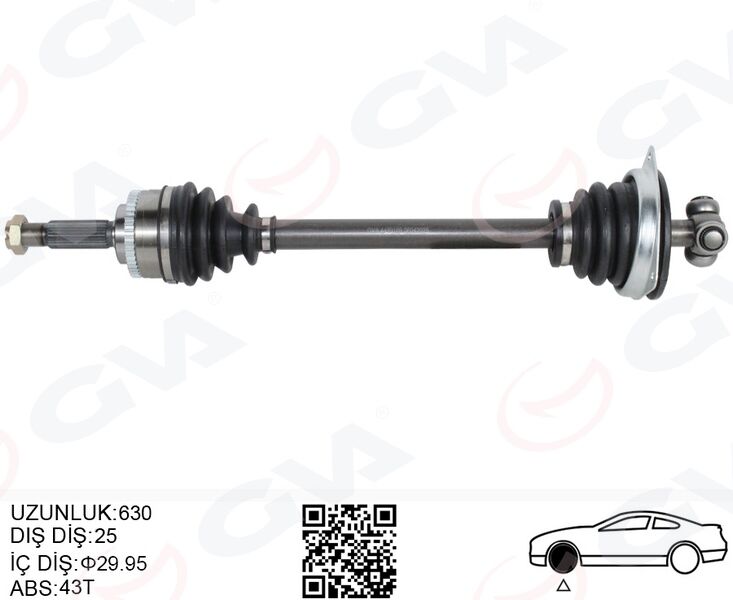 Ön Aks Komple Sol Volvo S40 I 1.6-1.8 1.9Dı 1.6 99>04 V40 I 1.6-1.8 1.9Dı 1.6 99>04 GVA 4499169