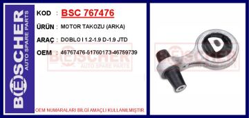 Motor Takozu Arka Fıat Doblo I 1.2-1.9 D-1.9 Jtd BSC 767476