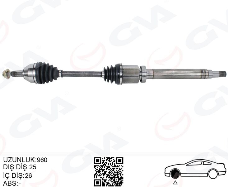 Ön Aks Komple Sağ Transıt Connect 1.8 Tdcı 02>14 75-90-110Ps 960Mm GVA 4433102