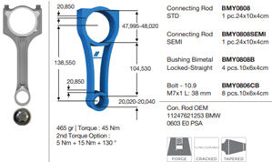 Pıston Kolu Bmw N13 F20 F21 F30 Mını N18 R55 R56 R57 R58 R59 R60 R61 . Peugeot Ep6 Ep6dt Ep6cdtx 308 208 Rcz BMY 0808