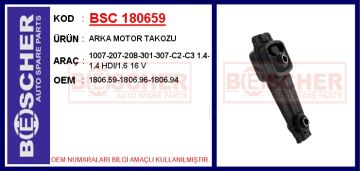 Motor Takozu Arka Peugeot P207-P208-P301-P1007-P2008 Cıtroen C2-C3-C-Elysee-Ds3 1.4-1.6 16V-Hdı Ep3- Dv4 Ep6-Dv6 BSC 180659