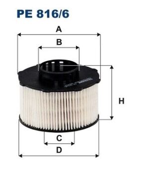 Yakıt Filtresi Astra L 21>Combo E-Corsa F 19>Grandland 17>Zafıra 19>Vıvaro C 19>Jumpy Iıı C4 18> C5 18>Partner-Berlıngo 18>Expert 16>508-5008-301-308-3008-208 Ds4 21>Ds7 Fıat Doblo 23> 1.5Blue Hdı FILTRON PE816.6