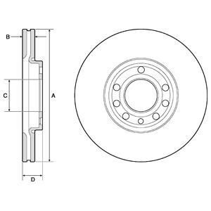 Ön Fren Aynası Vectra C 02> Sıgnum 03> Saab 9.3 02> Croma 05> 285X25x5dlxhavalı 46844071-51819733 DELPHI BG3713