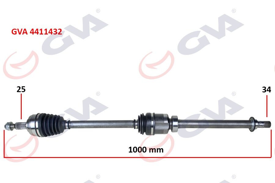 Komple Aks Sağ Megane Iv 1.5Dcı 16- Euro6 A-T 1000Mm GVA 4411432