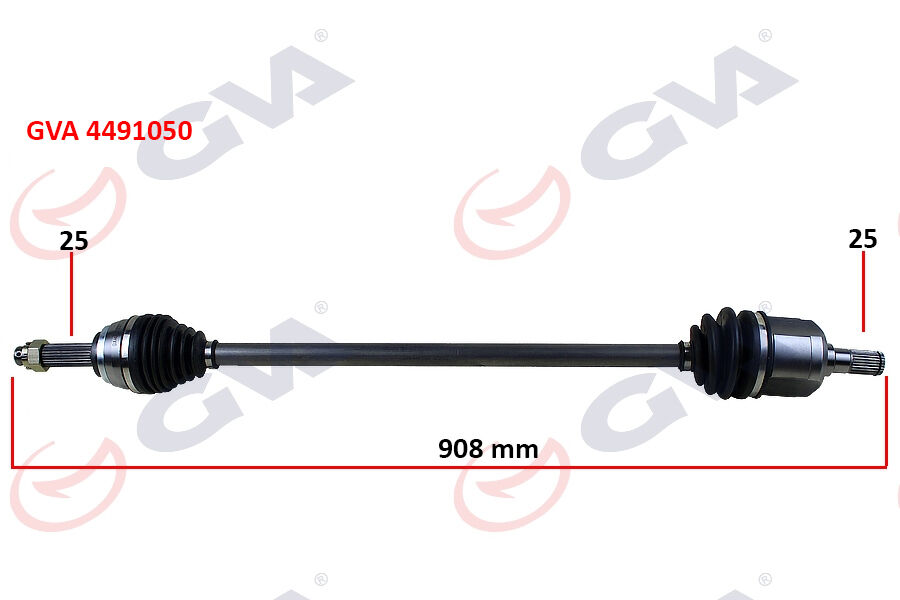 Komple Aks Sağ Accent Admıre 1.3-1.5D 03-06 Abs Li 29Diş 908Mm GVA 4491050