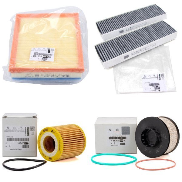 Peugeot 208 1.5 Bluehdi Periyodik Yağ Bakım Filtresi Seti Karbonlu Polen Orjinal 9813908880 - 9633351080 - 1624797780 - 9820226380