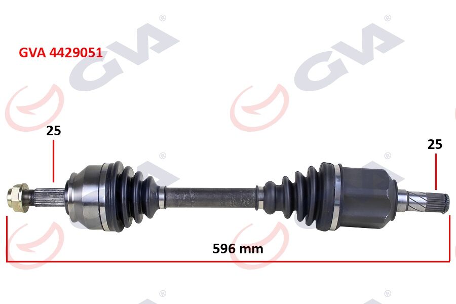 Komple Aks Sol Doblo 1.6 Mjt At/Mt 10- 596Mm GVA 4429051