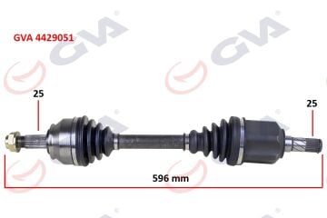 Komple Aks Sol Doblo 1.6 Mjt At/Mt 10- 596Mm GVA 4429051