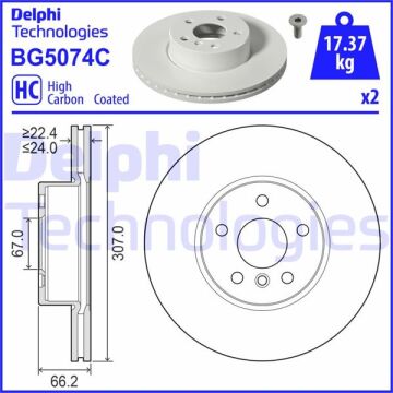Fren Dıskı On Bmw G42 G20 G21 G28 G22 G23 G26 DELPHI BG5074C