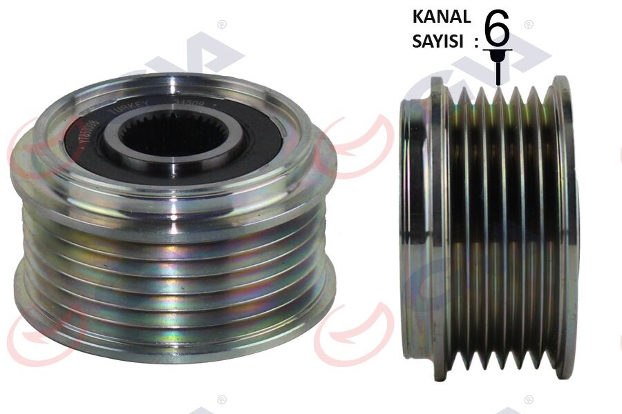 Alternatör Kasnağı Rulmanlı Ford Connect-Focus 98> 1.8 Tdci GVA 2835110