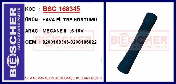 Hava Filtre Hortumu Megane Iı 1.6 16V BSC 168345