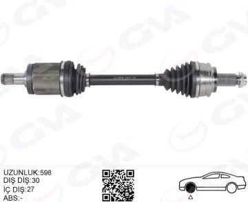 Komple Aks Ön Sol Bmw X3 E83 04>11 598Mm GVA 4499181