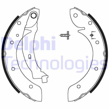Arka Fren Balatası Pabuç Peugeot Partner 96>15 P405 87>97 Cıtroen Berlıngo 96>15 Xsara 99>11 228X 42 DELPHI LS1716