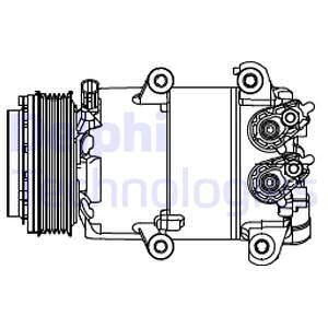 Klima Kompresörü Ford Focus-Cmax-Fiesta 11> 1.5-1.6 Tdci DELPHI CS20466