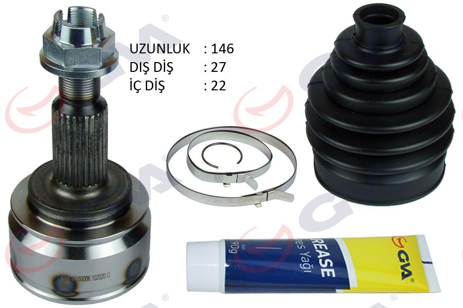 Aks Kafası Dış Ön Kangoo 3 1.5 Dci 08- 27X22x56.7 146Mm GVA 4416000K