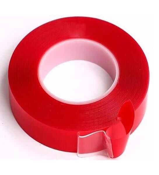 Çift Taraflı Bant 10Mm X 5Mt Kırmızı Şeffaf CEVHERS CTB310
