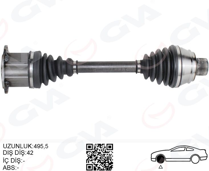 Komple Aks Ön Sağ/Sol A6-A7-Q5 Otomatık 2.0 Tfsi- 2.0 Tdi 08- Cglb-Cglc-Chja-Cgla-Cahb-Cgld-Chnc 2.0 Tfsi- 2.0 Tdi GVA 4475282