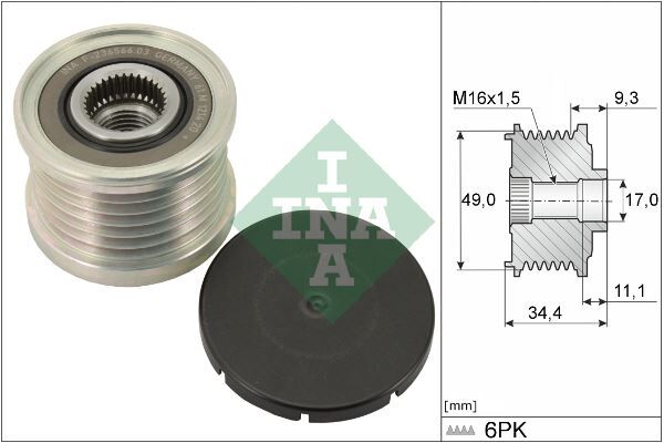 Alternator Rulmanı Bmw E81 E87 E82 E88 E46 E90 E91 E92 E93 E60 E83 E84 E85 INA 535007510