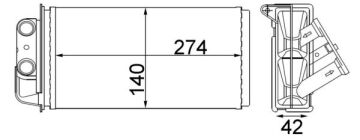 Kalorifer Radyatörü Palıo-Albea 248X132x33 MAHLE AH215000S