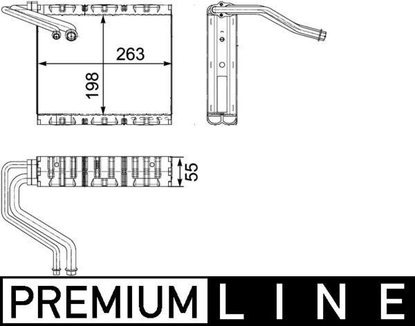 Evaporator Land Rover Dıscovery Sport L550 Freelander L359 Range Rover Evoque L538 Premıum Lıne MAHLE AE85000P