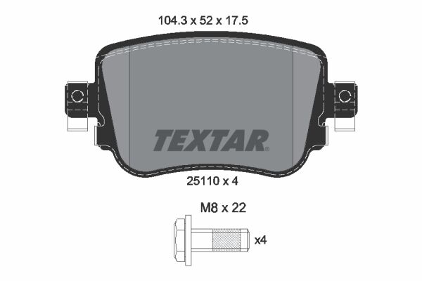 Arka Balata Caddy-Golf6-Jetta-A3-Octavıa-Superb 10 > TEXTAR 2511003