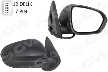 Dış Dikiz Aynası Sağ Elektrikli Isıtmalı Sensorlu Astarlı Dacıa Duster 18- 12H7p Vm-6805Ehpsr GVA 1019184
