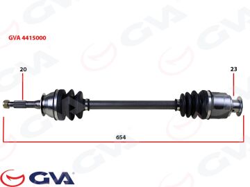 Komple Aks Sağ/Sol Renault 12 654Mm GVA 4415000