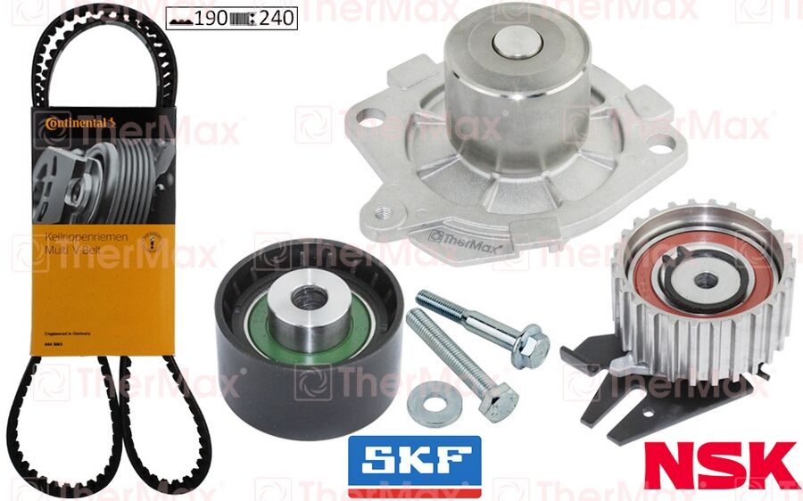 Devirdaimli Eksantrik Gergi Kiti 190X240 Doblo-Bravo-Brava 1.9D-1.9Jtd-Astra H-Vectra C T THERMAX T15.170