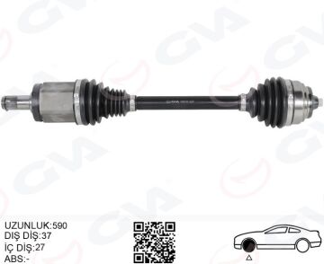 Komple Aks Ön Sol Bmw X3 F25 X4 F26 590Mm GVA 4499195