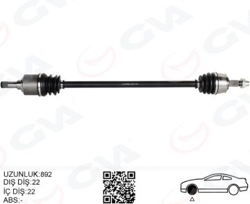 Komple Aks Sag On Fıat Grande Punto 199 1.2 Mpı M-T 05-12 GVA 4428124