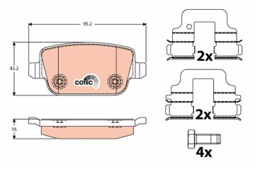 Fren Balatası Arka Ford-Land Rover-Volvo Mondeo-Galaxy-Smax-Freelander-S60 07> Vo S80 Iı 06> S80 07> V70 06> V70 07> Xc70 06> . Land Rover Freelander Iı L359 TRW GDB1732