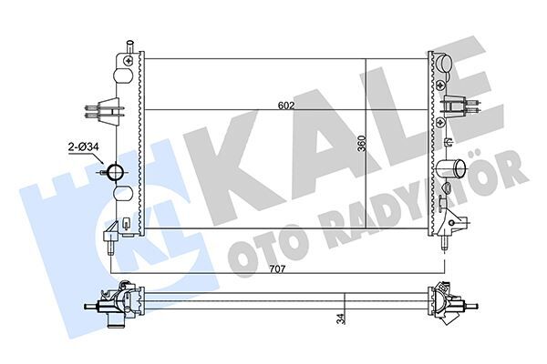 Radyatör Astra G 1.6 Z16xep Ac Mek 600X375x26 KALE 354105