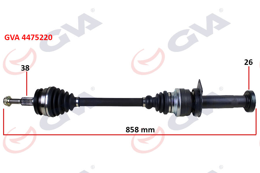 Komple Aks Sağ Transporter T5 1.9 Tdi 03-11 858Mm Axb-Axc GVA 4475220