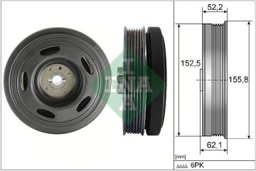 Krank Kasnağı Renault Megane Iv 15> Captur Iı 20> Grand Sc Nıc Iv 18>23 Kangoo Iıı 23> Koleos Iı 20> Talısman 21> Nıssan Qashqaı Iıı J12 21> 1.3Tce H5h INA 544051510