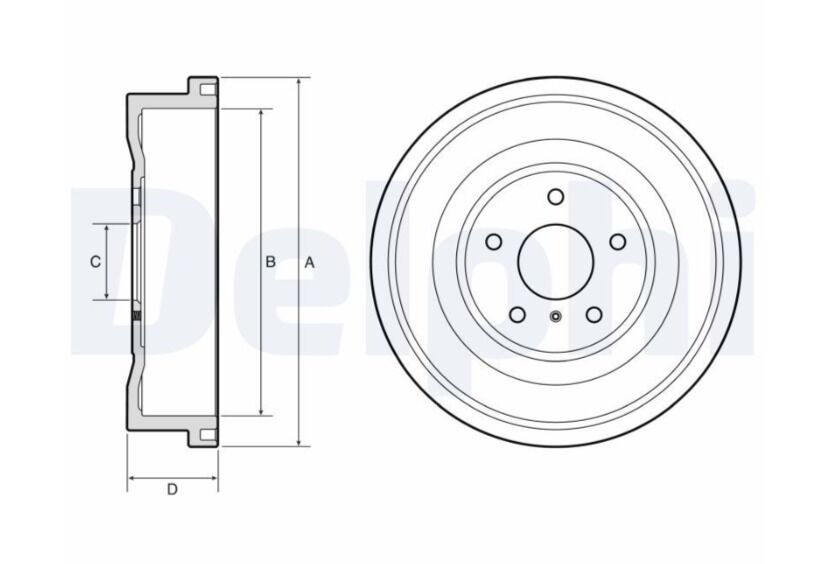 Kampana Fren Ford Courier 23> Dış: 304Mm/ İç:141Mm DELPHI BF669