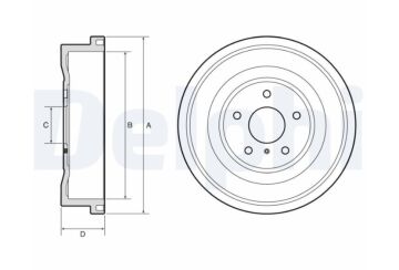 Kampana Fren Ford Courier 23> Dış: 304Mm/ İç:141Mm DELPHI BF669