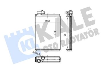 Kalorifer Audı A4-A5-Q5 Kalorifer Al/Brz 225X175.6X32 KALE 356135